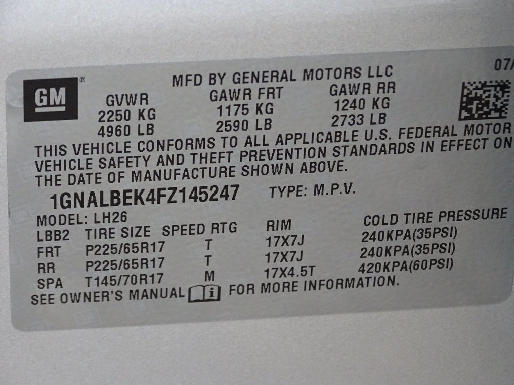 2015 Chevrolet Equinox LT 1LT