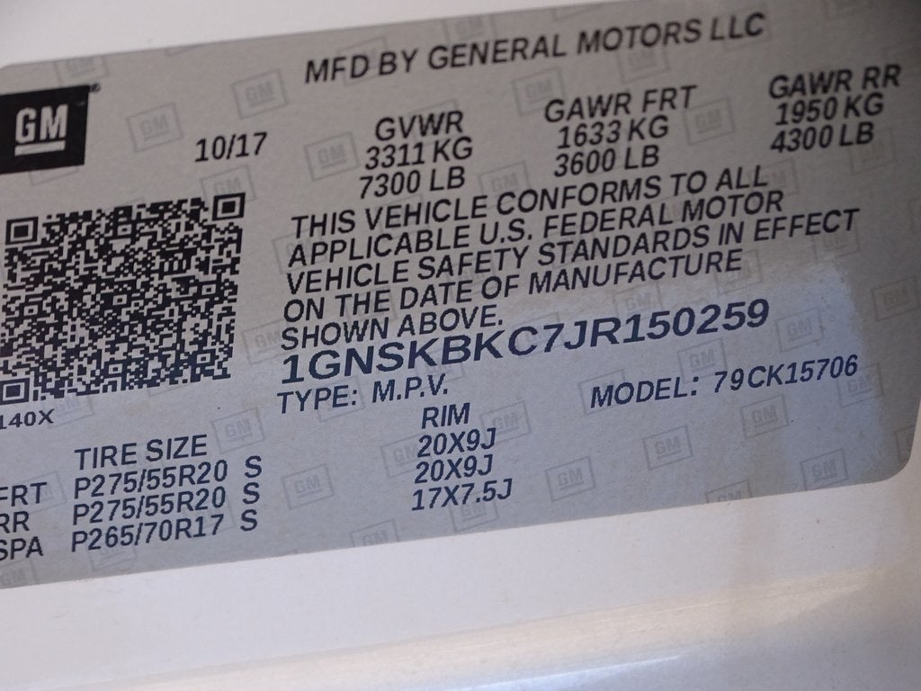 2018 Chevrolet Tahoe LT Z71